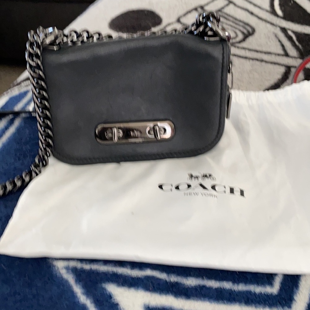 Black coach crossbody purse